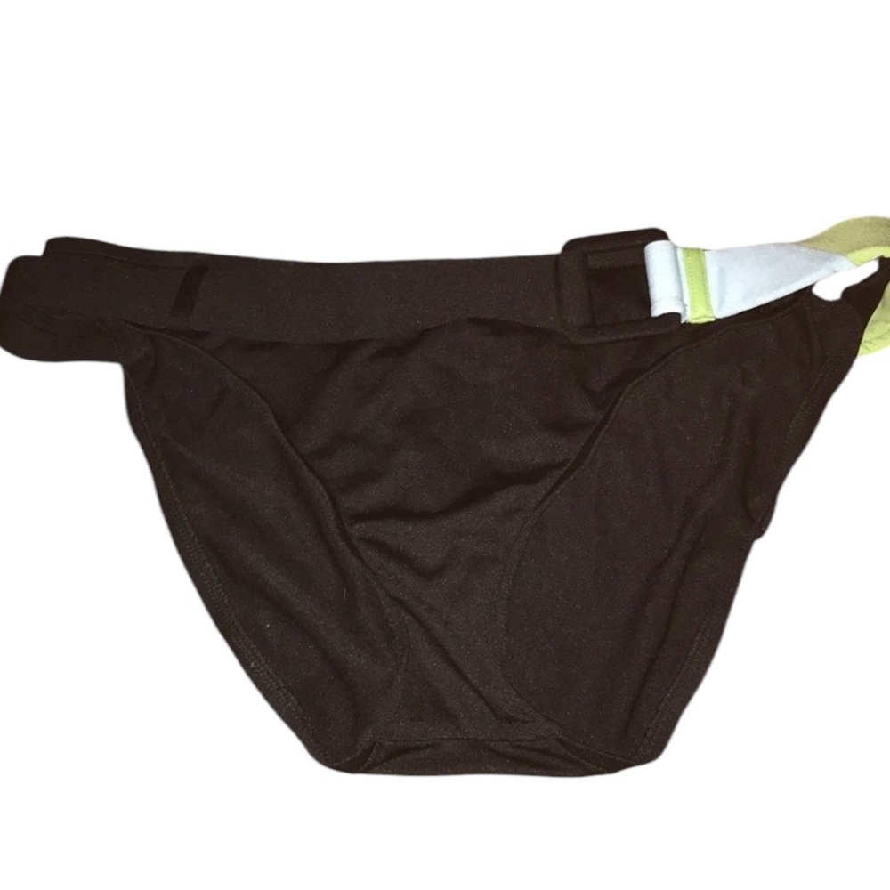 Mossimo Supply Co size X-Large black belted bikini bottoms NWOT